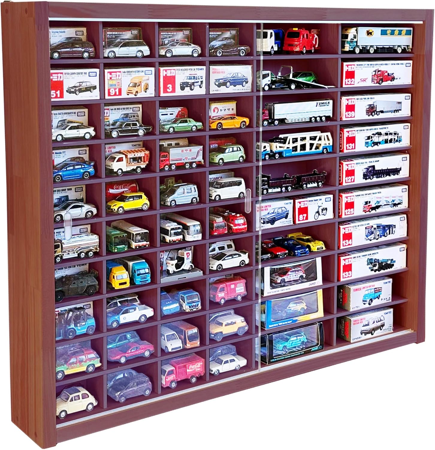 キュートジャパン ミニカー収納 トミカケース トミカ80台・ロング